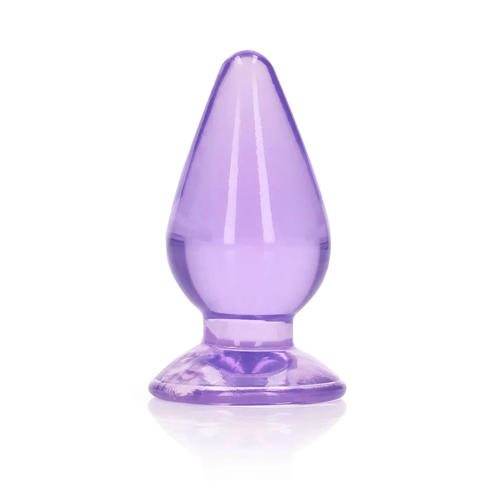 RealRock Crystal Clear 3.5 in. Anal Plug Purple - Image 6