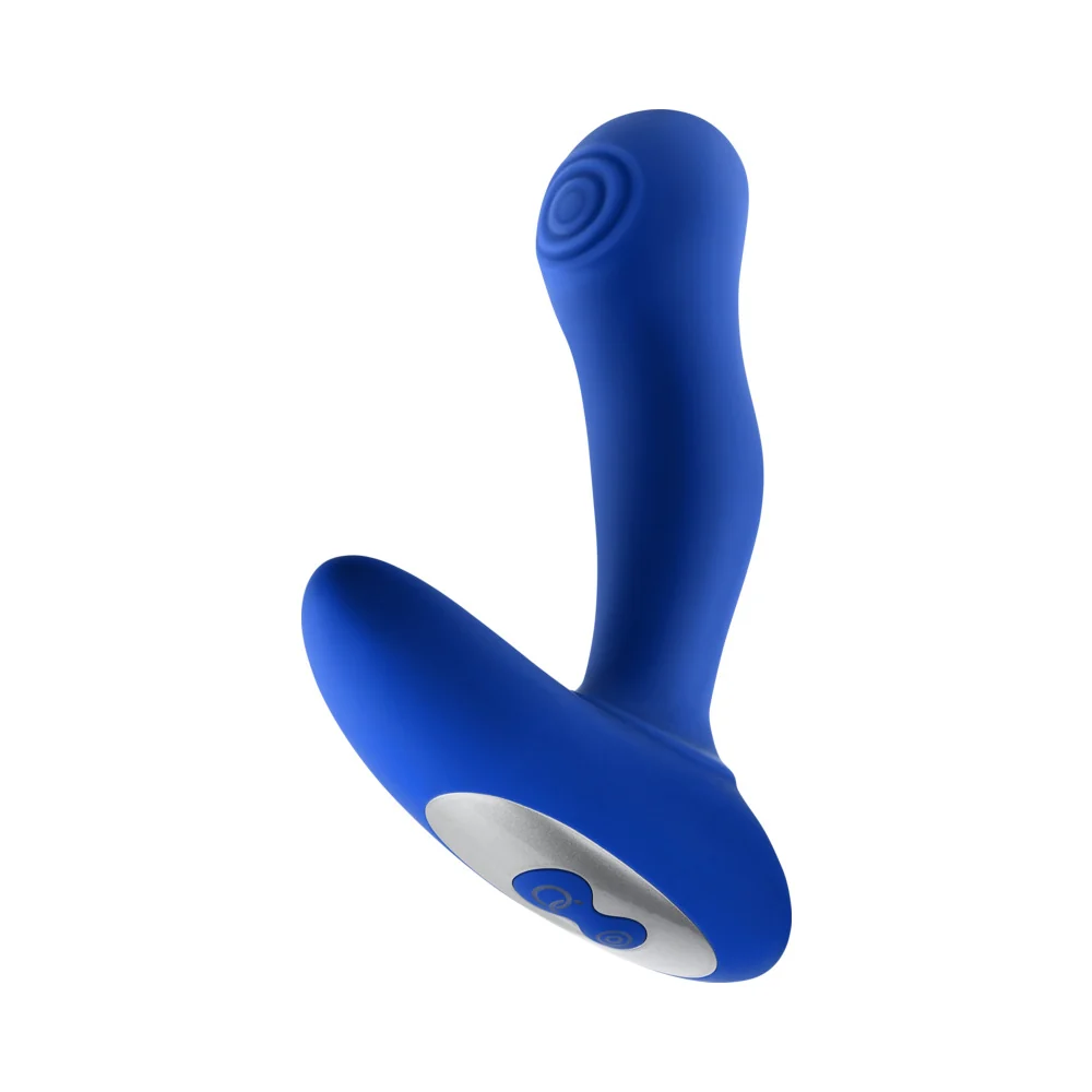 Forto Thumper Rechargeable Remote-Controlled Silicone Thumping Anal Vibrator Blue - Image 10