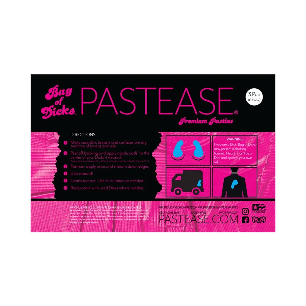 Pastease A Bag of Dicks: 3-Pack of Penis Pasties for Nipples & Skin - Image 13