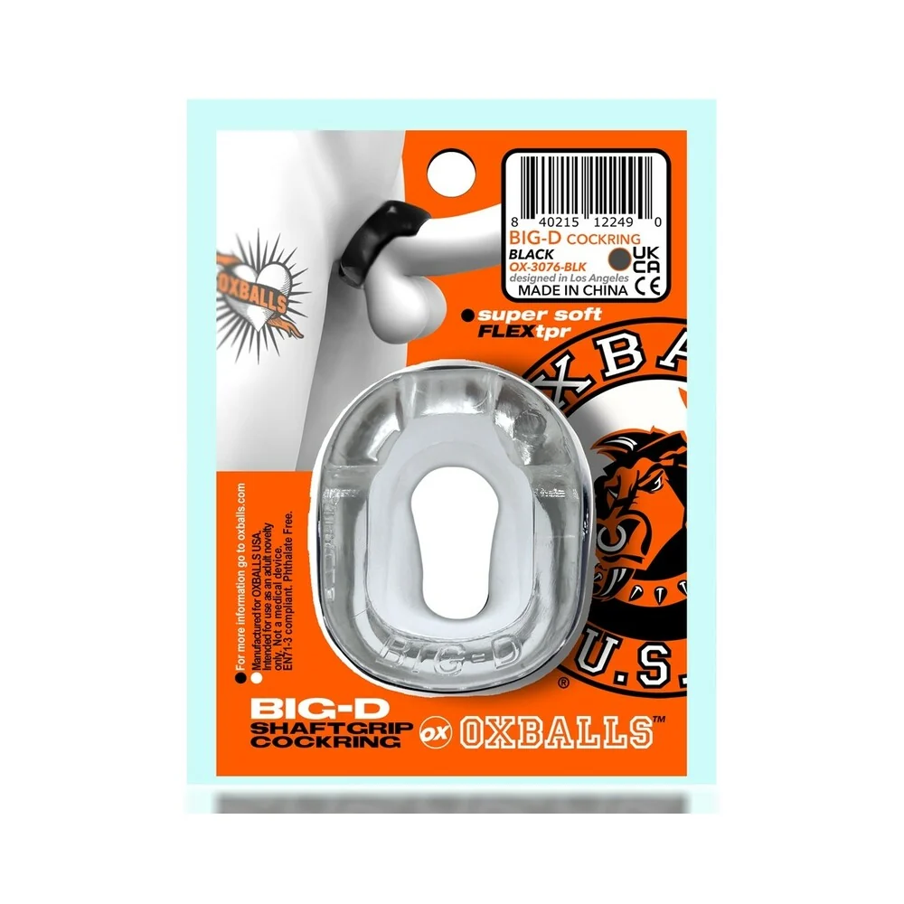 Oxballs Big-D Shaft Grip Cockring Clear - Image 13