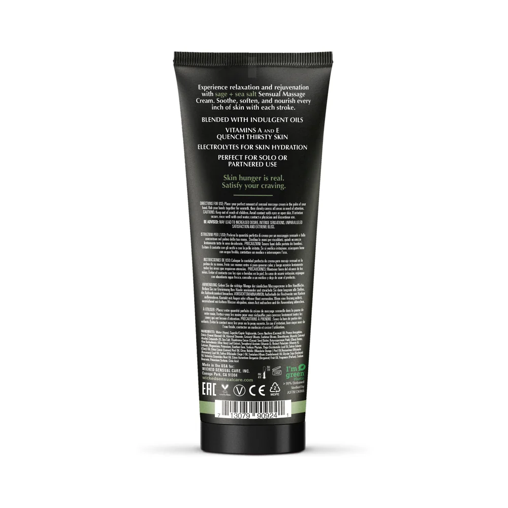 Wicked Sage + Sea Salt Sensual Massage Cream 4 oz. - Image 3