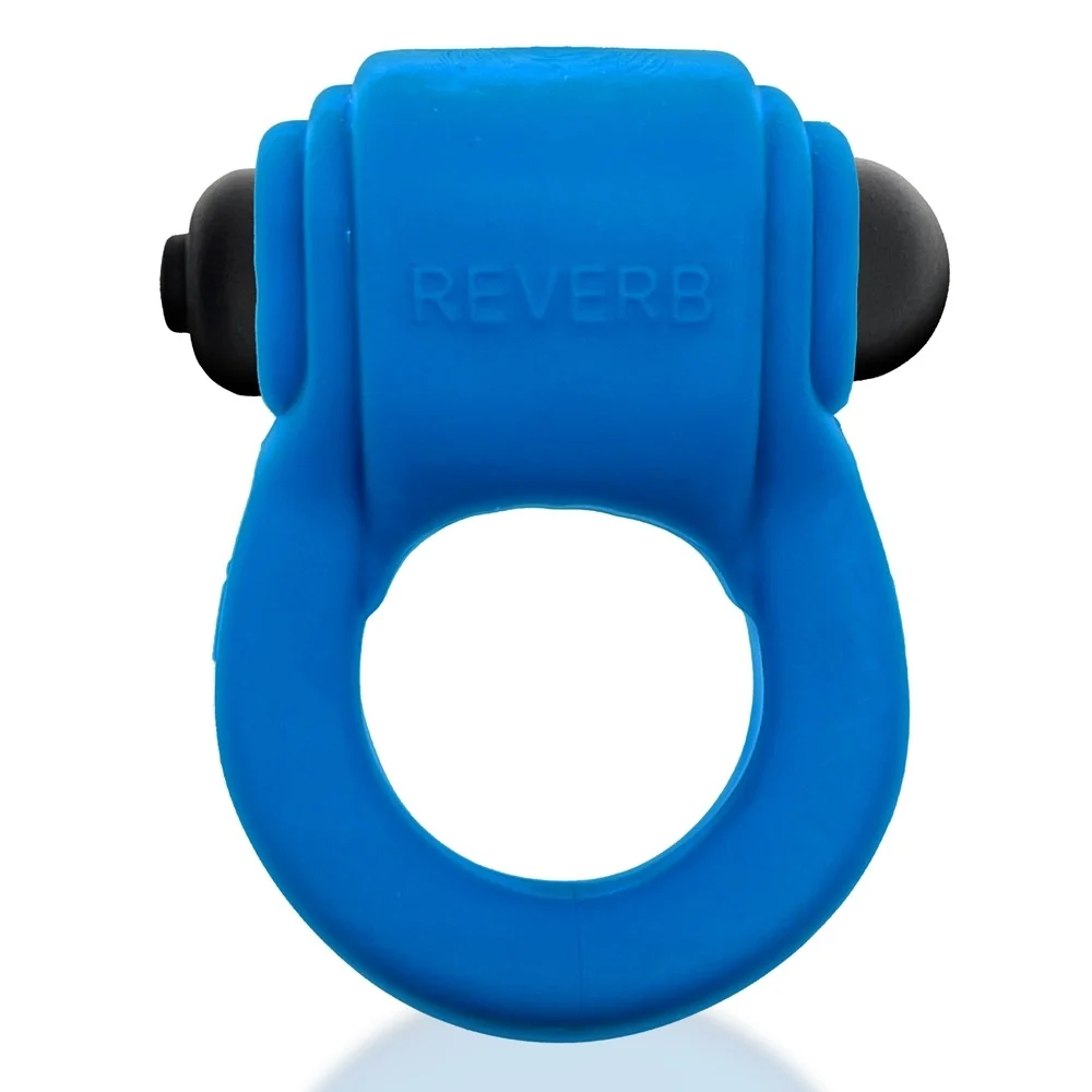 Hunkyjunk Revring Cockring with Bullet Vibrator Teal Ice - Image 9