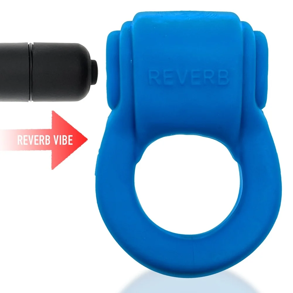 Hunkyjunk Revring Cockring with Bullet Vibrator Teal Ice - Image 13