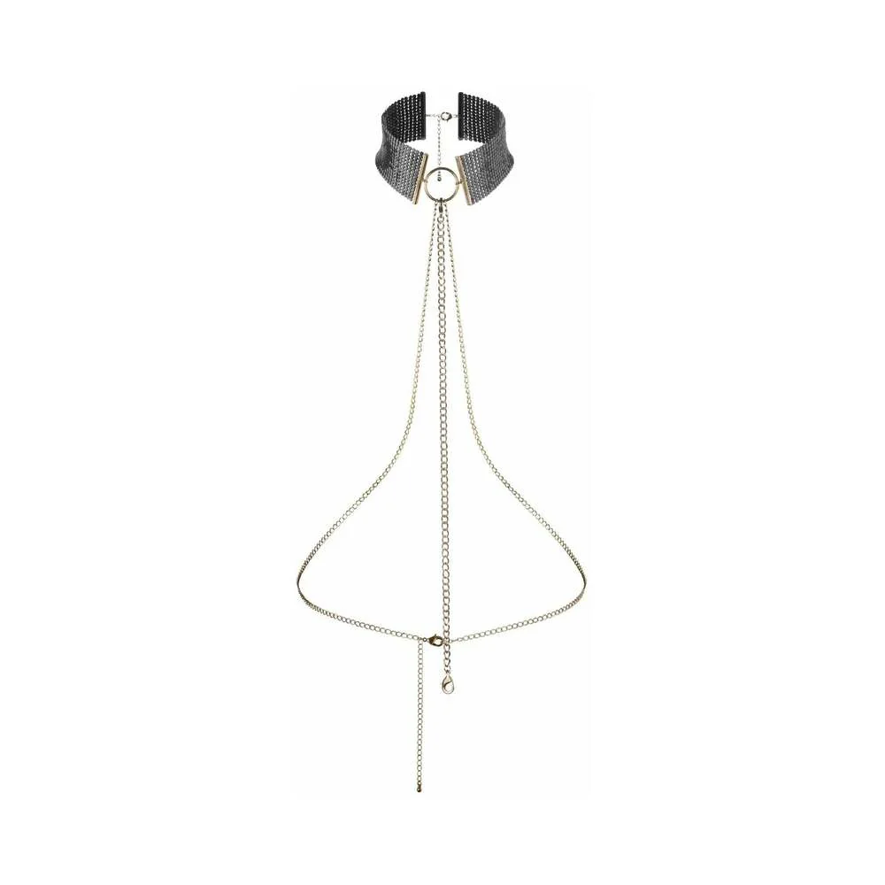 Bijoux Indiscrets Desir Metallique Mesh Collar Black - Image 2