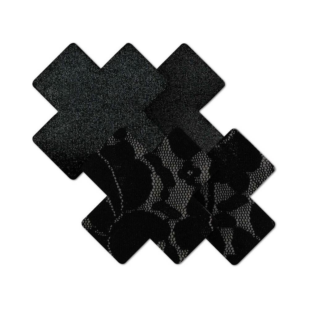 Nippies Basic Black Crosses Pasties Size B - Image 3