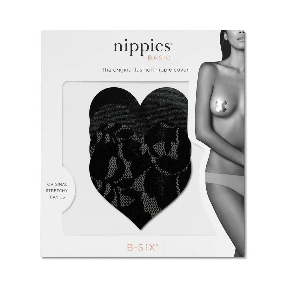 Nippies Basic Black Hearts Pasties Size C - Image 2