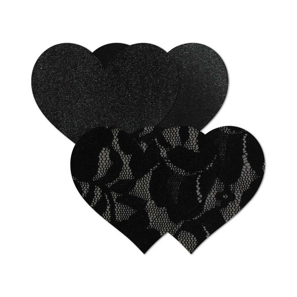 Nippies Basic Black Hearts Pasties Size C - Image 3