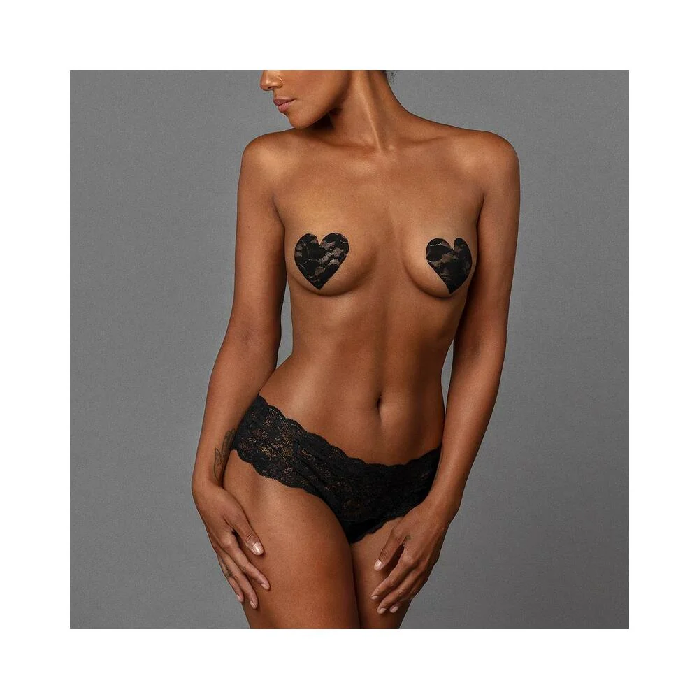 Nippies Basic Black Hearts Pasties Size C - Image 4