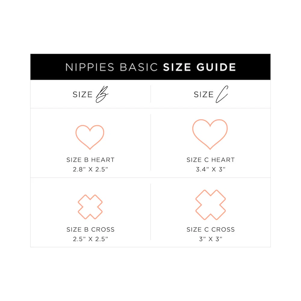 Nippies Basic Creme Hearts Pasties Size C - Image 5