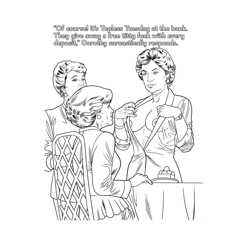 The Golden GILFs Porn Parody Coloring Book - Image 3