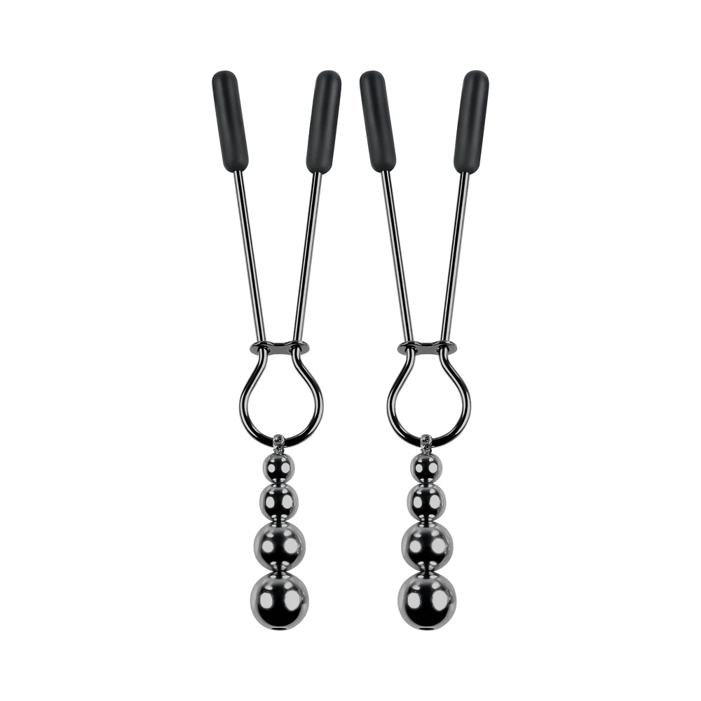 Selopa Beaded Nipple Clamps Stainless Steel Black Chrome - Image 9