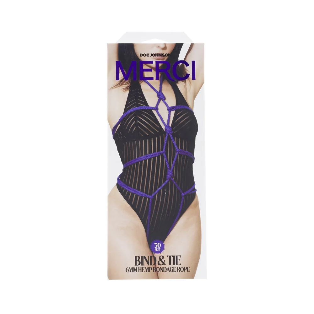 Merci Bind & Tie 6mm Hemp Bondage Rope 30 '' Violet - Image 3