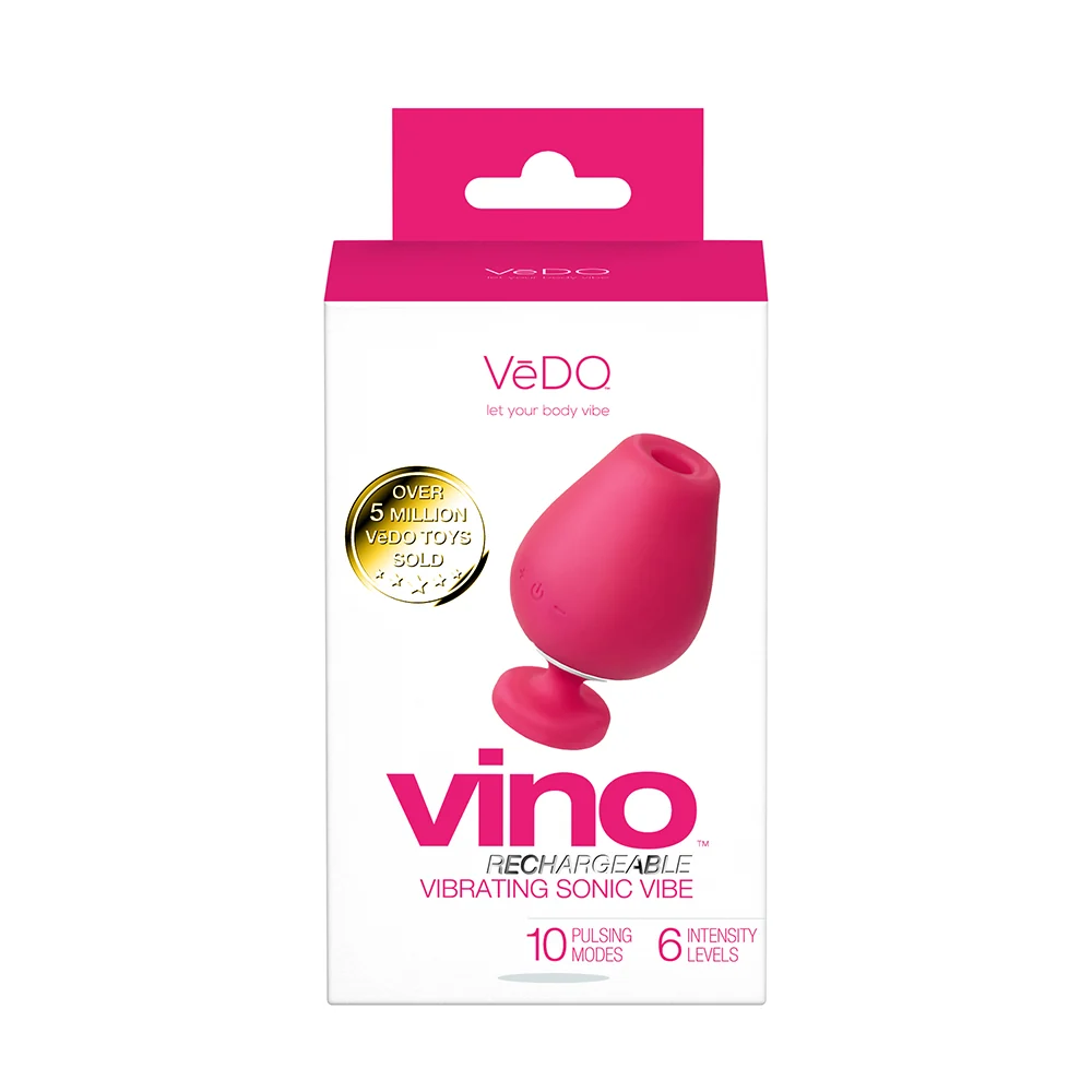 VeDO Vino Rechargeable Vibrating Sonic Vibe Pink - Image 5