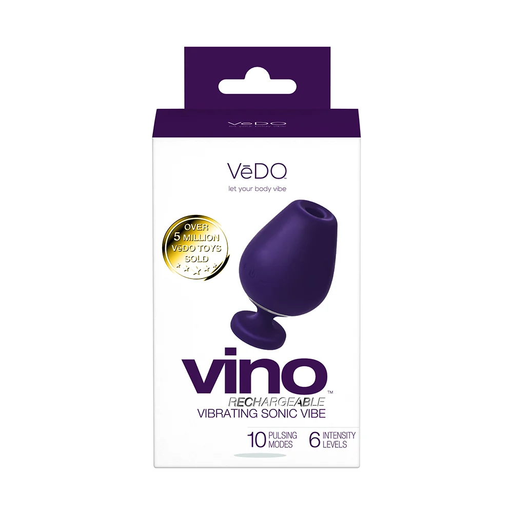 VeDO Vino Rechargeable Vibrating Sonic Vibe Purple - Image 5