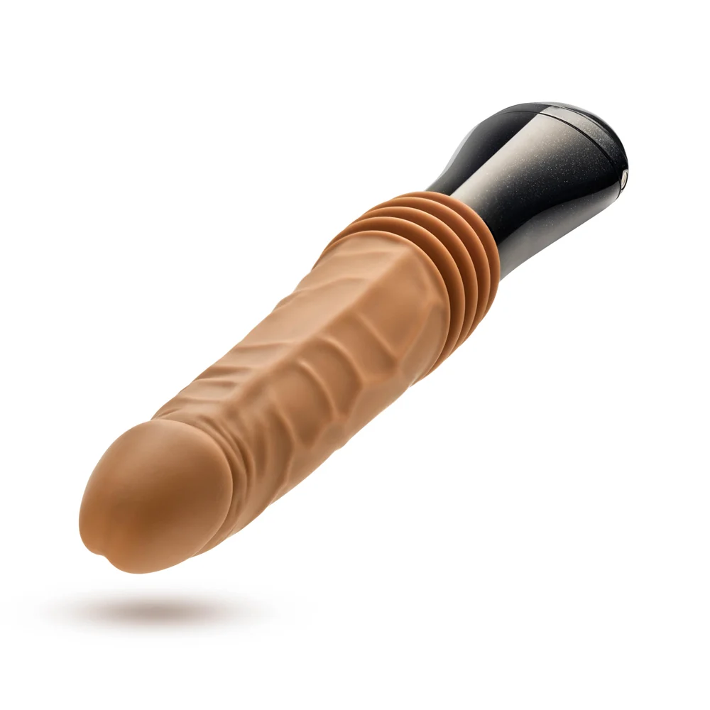 Dr. Skin Silicone Dr. Arthur Thrusting Gyrating Vibrating Dildo Tan - Image 5