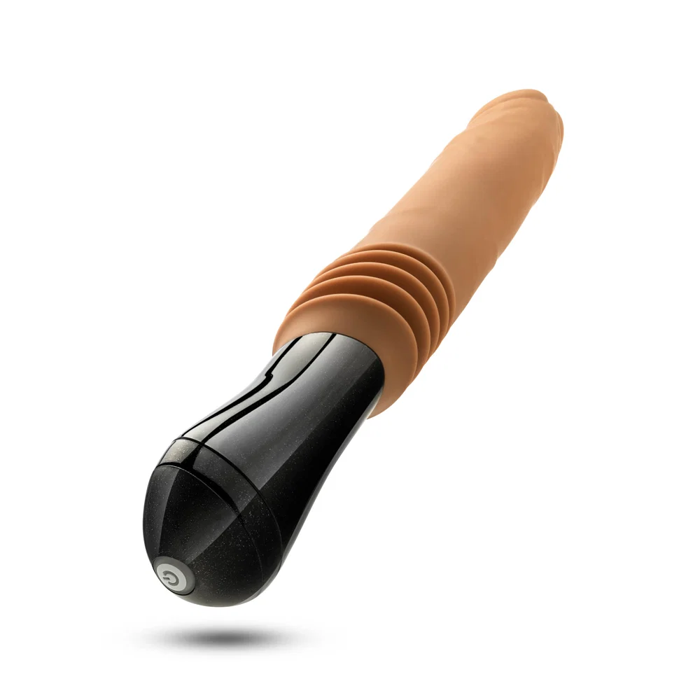 Dr. Skin Silicone Dr. Arthur Thrusting Gyrating Vibrating Dildo Tan - Image 6