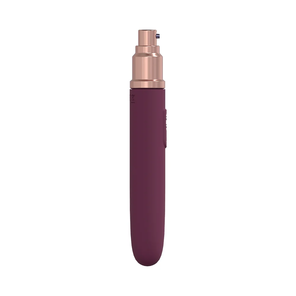 LoveLine The Traveler 10 Speed Travel Vibe Silicone Rechargeable Waterproof Burgundy - Image 3