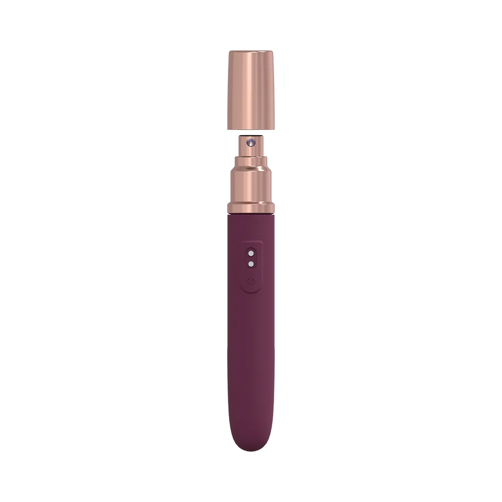 LoveLine The Traveler 10 Speed Travel Vibe Silicone Rechargeable Waterproof Burgundy - Image 4