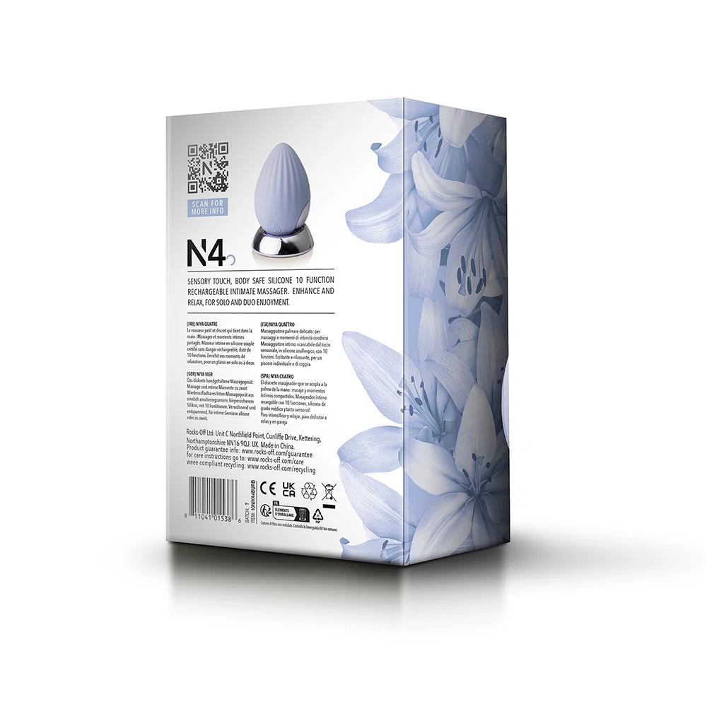 NIYA 4 Palm Held Massager Cornflower Rebranded Packaging - Image 5