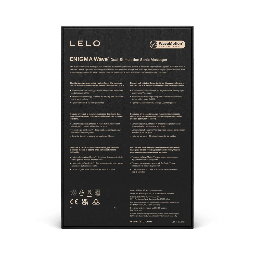LELO Enigma Wave Suction Dual Stimulator Black - Image 5