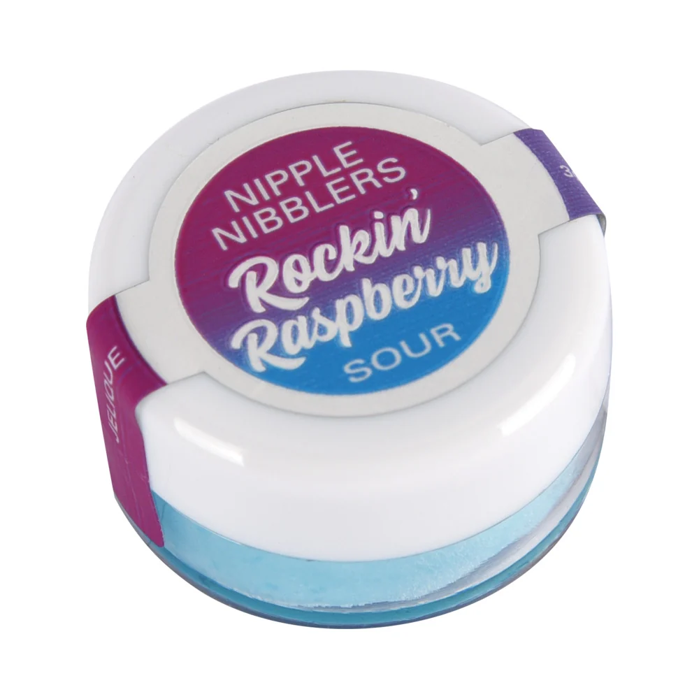 Jelique Nipple Nibbler Sour Pleasure Balm 3g Rockin Raspberry Bulk Bag 36pc - Image 2