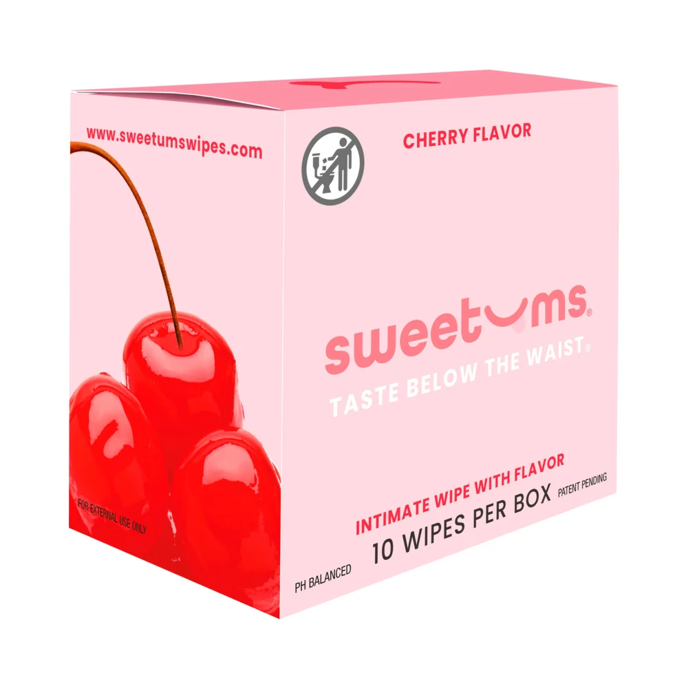 Sweetums Intimate Wipes Cherry Flavor 10-Pack - Image 5