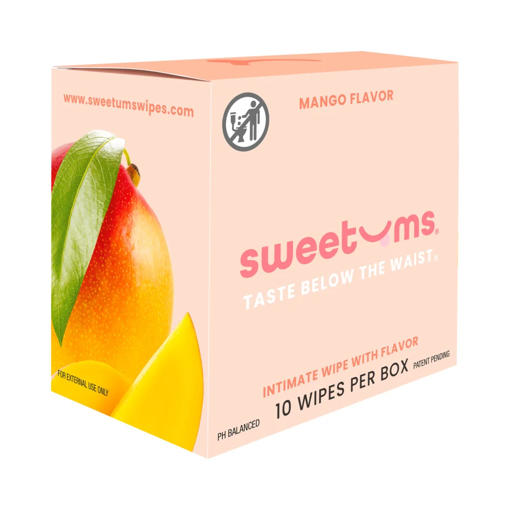 Sweetums Intimate Wipes Mango Flavor 10-Pack - Image 8