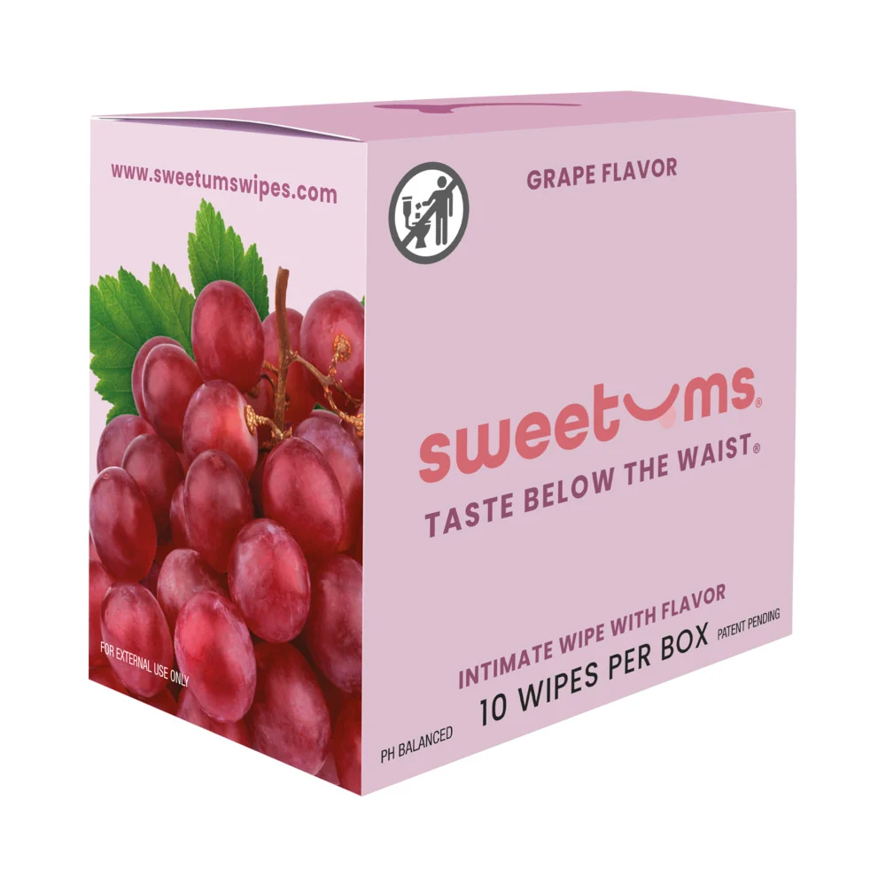 Sweetums Intimate Wipes Grape Flavor 10-Pack - Image 8