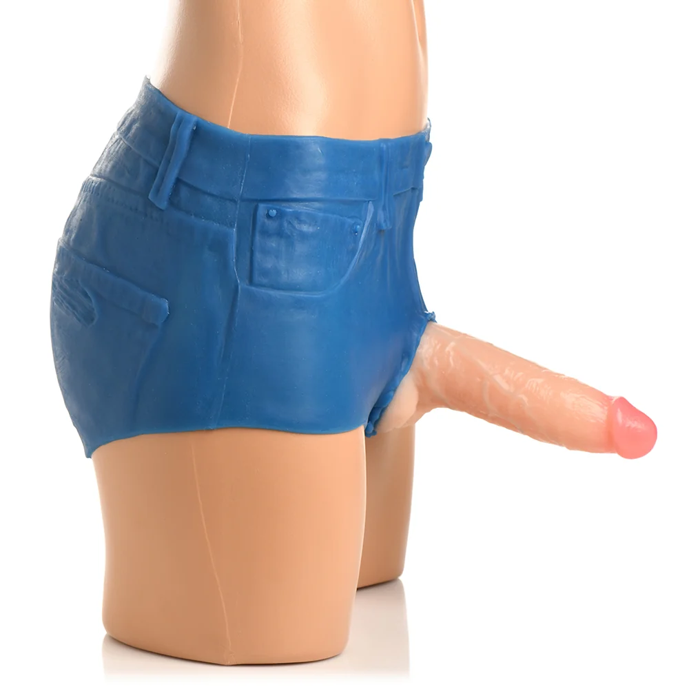 Strap U Booty Shorts Dildo Silicone Strap-On Harness 6 in. Large - Image 7
