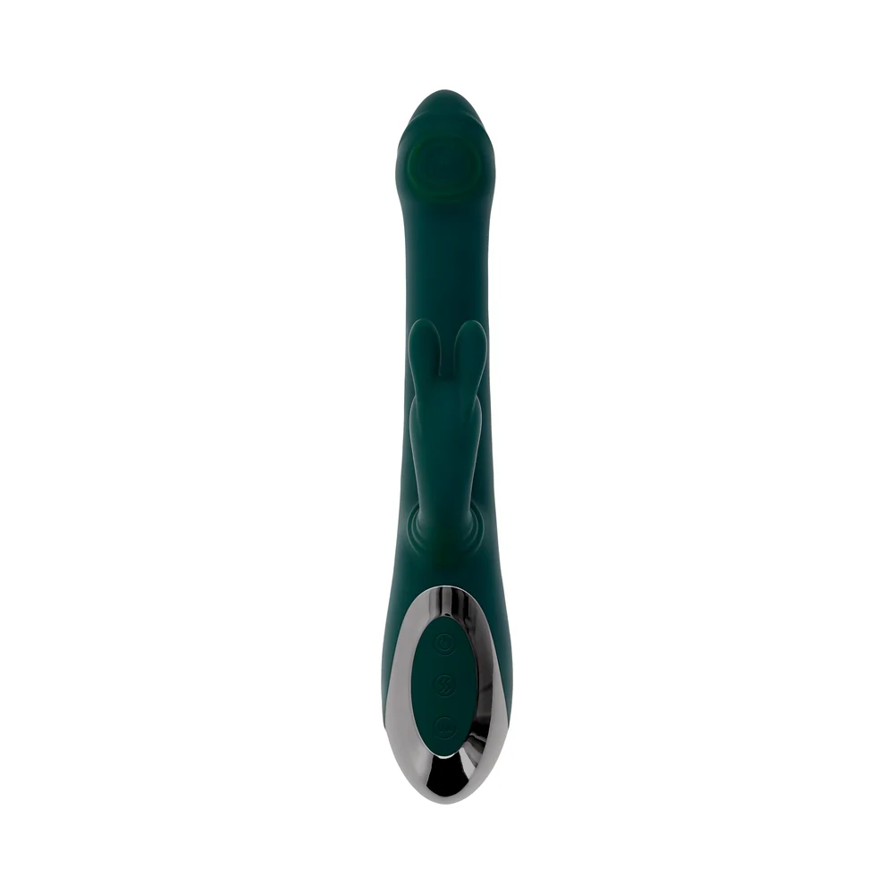 Evolved Rabbit Tap Tap Rechargeable Vibrating Dual Stimulator Silicone Green - Image 13