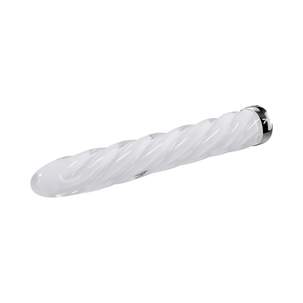 Playboy In A Twist Rechargeable Glass Vibrator White - Image 13