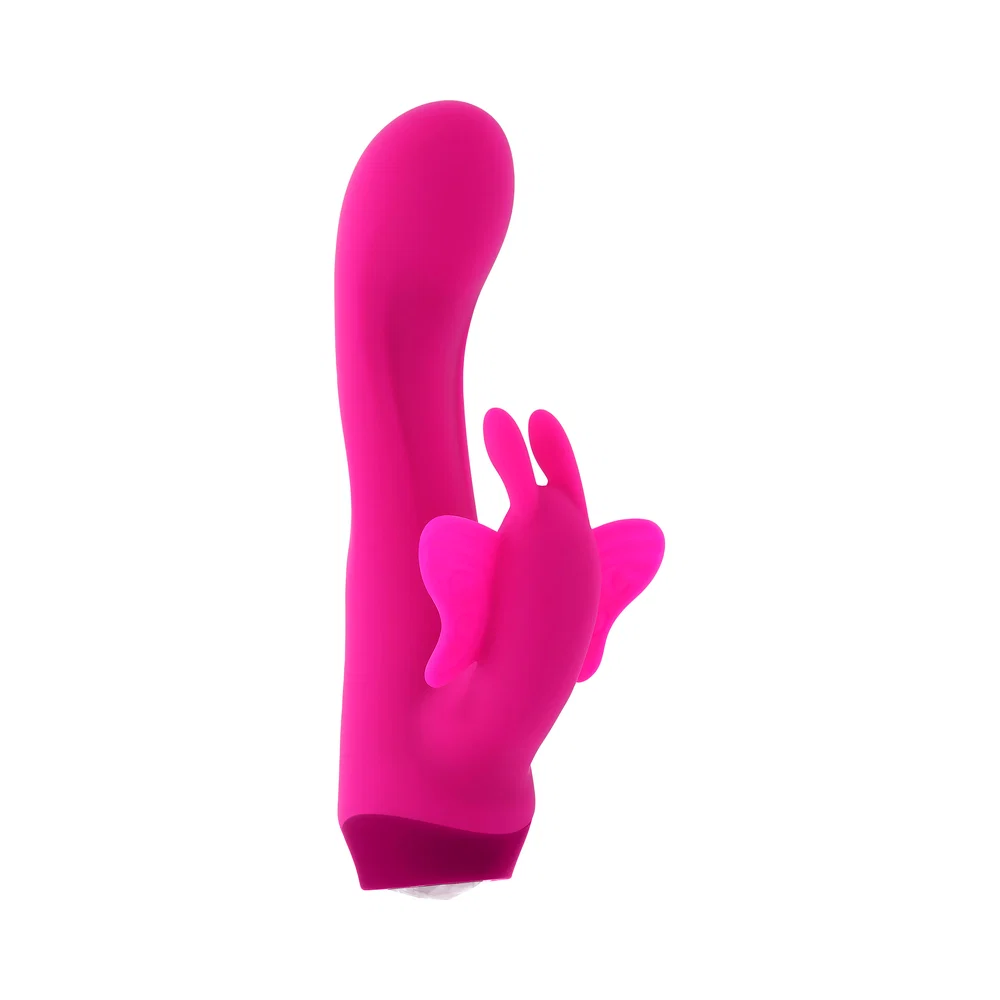 Selopa Butterfly Love Rechargeable Vibrating Dual Stimulator Silicone Pink - Image 8