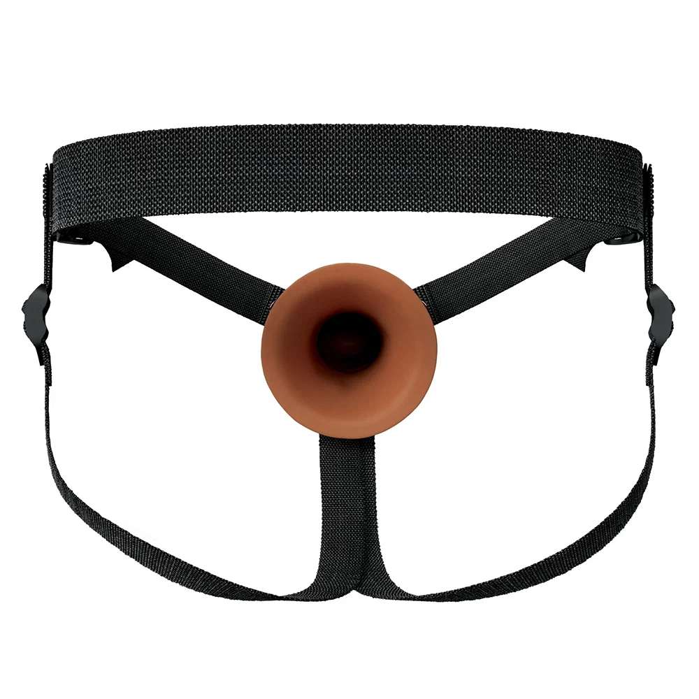 Fantasy X-Tensions Elite Hollow Silicone Strap-On 6 in. Brown - Image 5