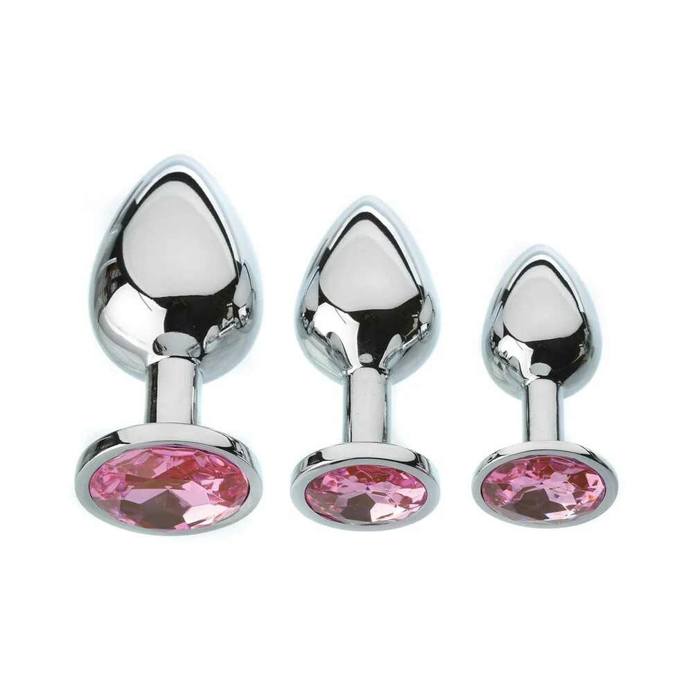 Adam & Eve Pink Gem Anal Plug Set - Image 6