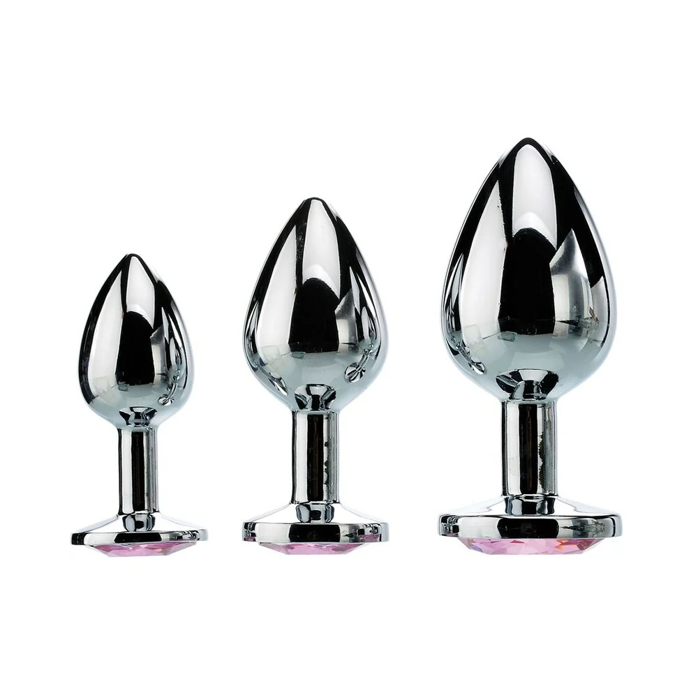 Adam & Eve Pink Gem Anal Plug Set - Image 7