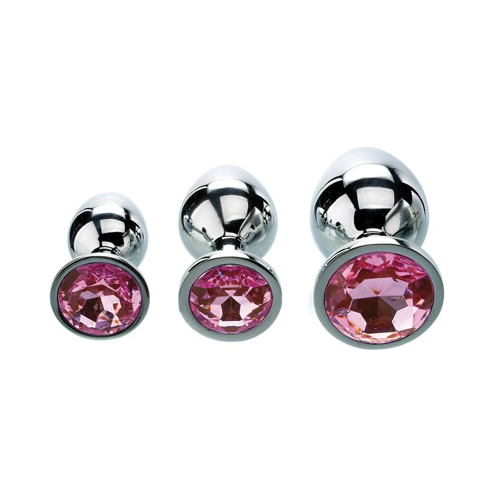 Adam & Eve Pink Gem Anal Plug Set - Image 8