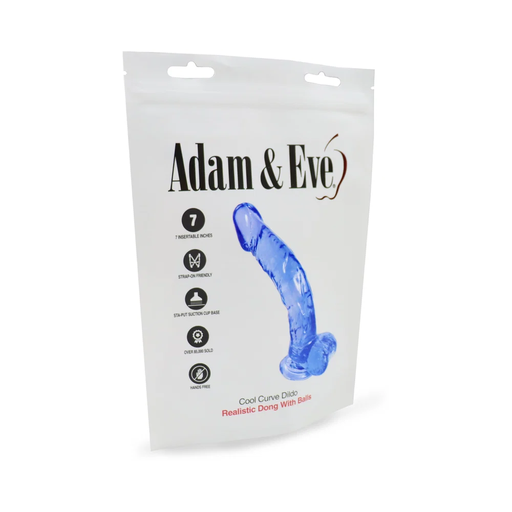 Adam & Eve Cool Curve Jelly Dildo (Bag Packaging) - Image 12