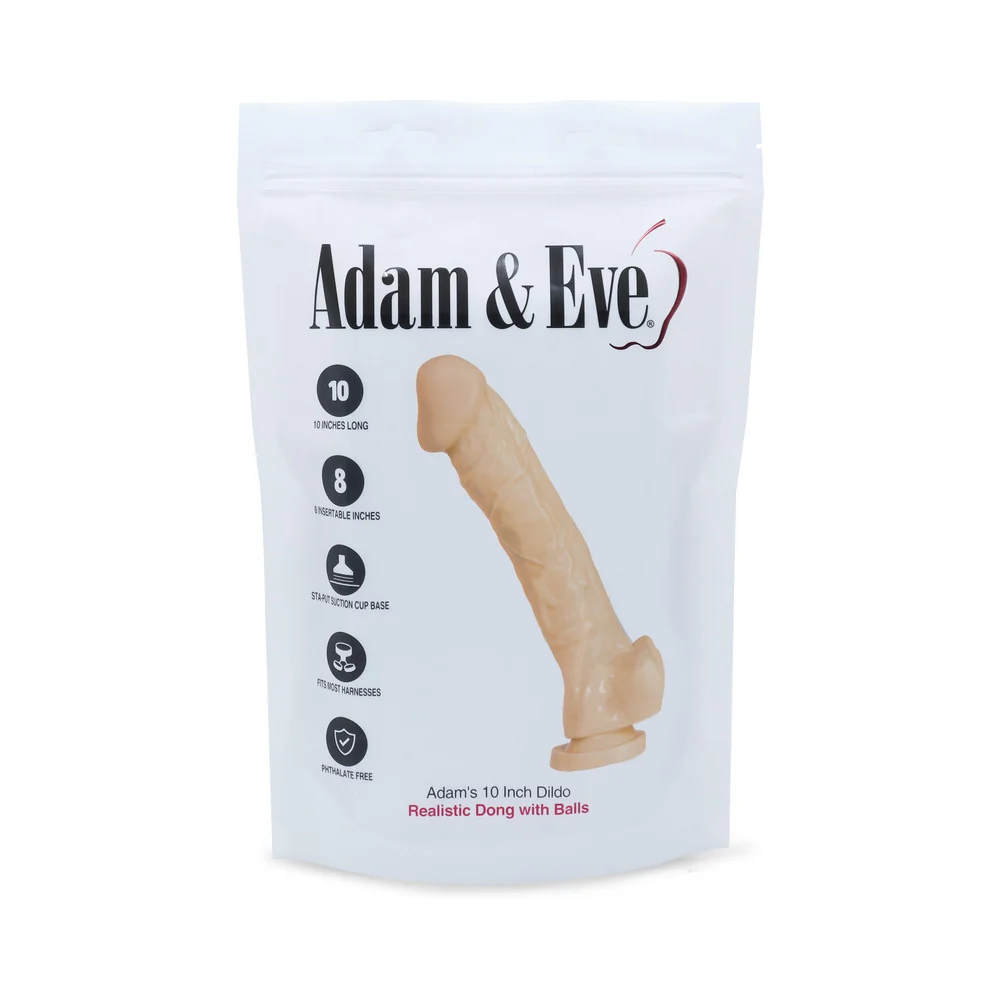 Adam & Eve Adam''s Cock 10 in. Dildo (Bag Packaging) - Image 7