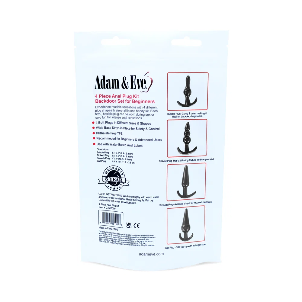 Adam & Eve 4-Piece Anal Plug Kit (Bag) - Image 9
