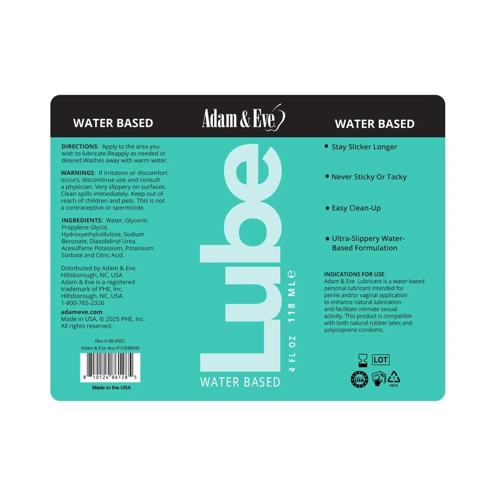 Adam & Eve Water-Based Lubricant 4 oz. - Image 3