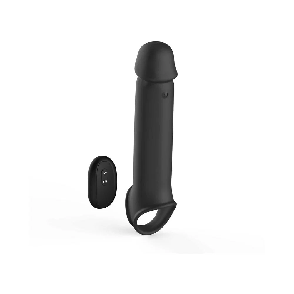 Adam & Eve Adam''s XL Vibrating Extension Silicone with Remote Control - Image 13