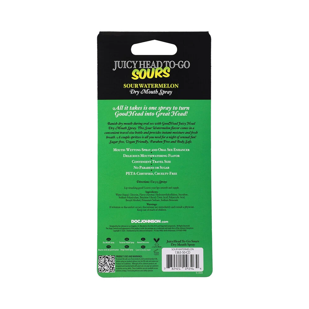 GoodHead Juicy Head Dry Mouth Spray To-Go Sour Watermelon 0.3 oz. - Image 4