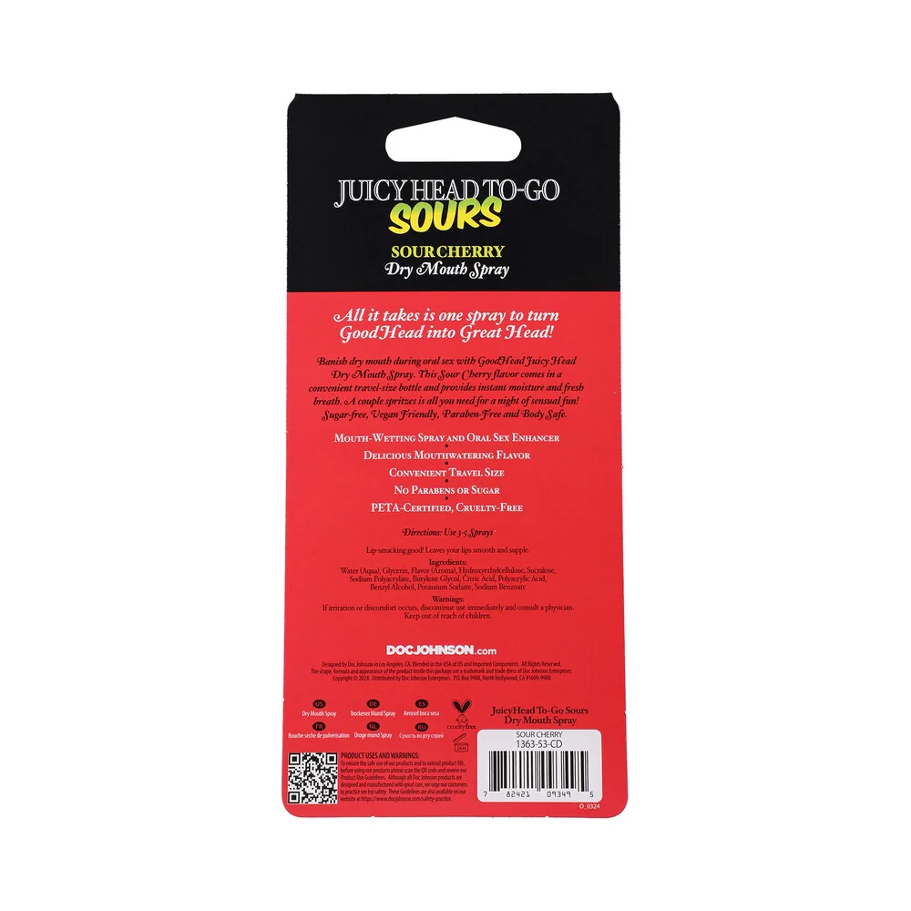 GoodHead Juicy Head Dry Mouth Spray To-Go Sour Cherry 0.3 oz. - Image 4