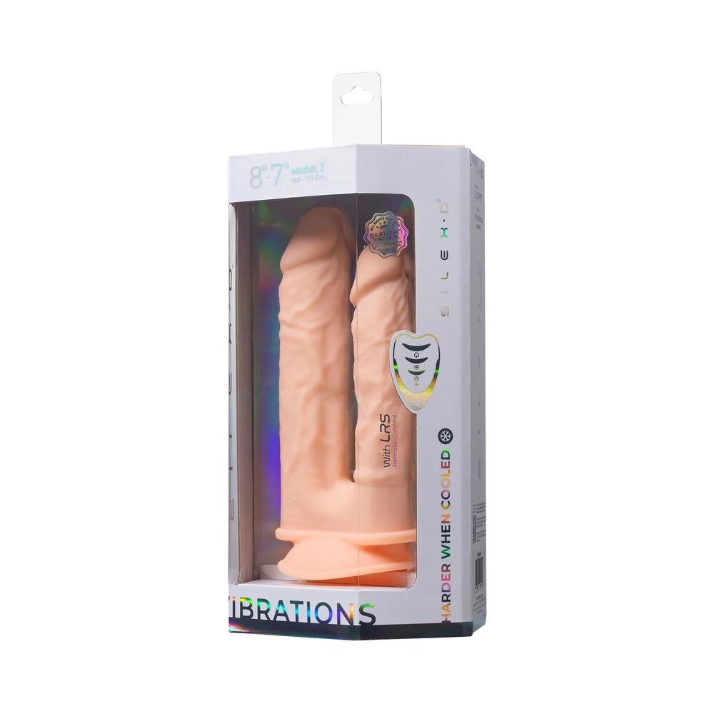 SILEX-D The Original Double Penetration 7 in. & 8 in. Vibrating Dildo with Remote Vanilla - Image 2