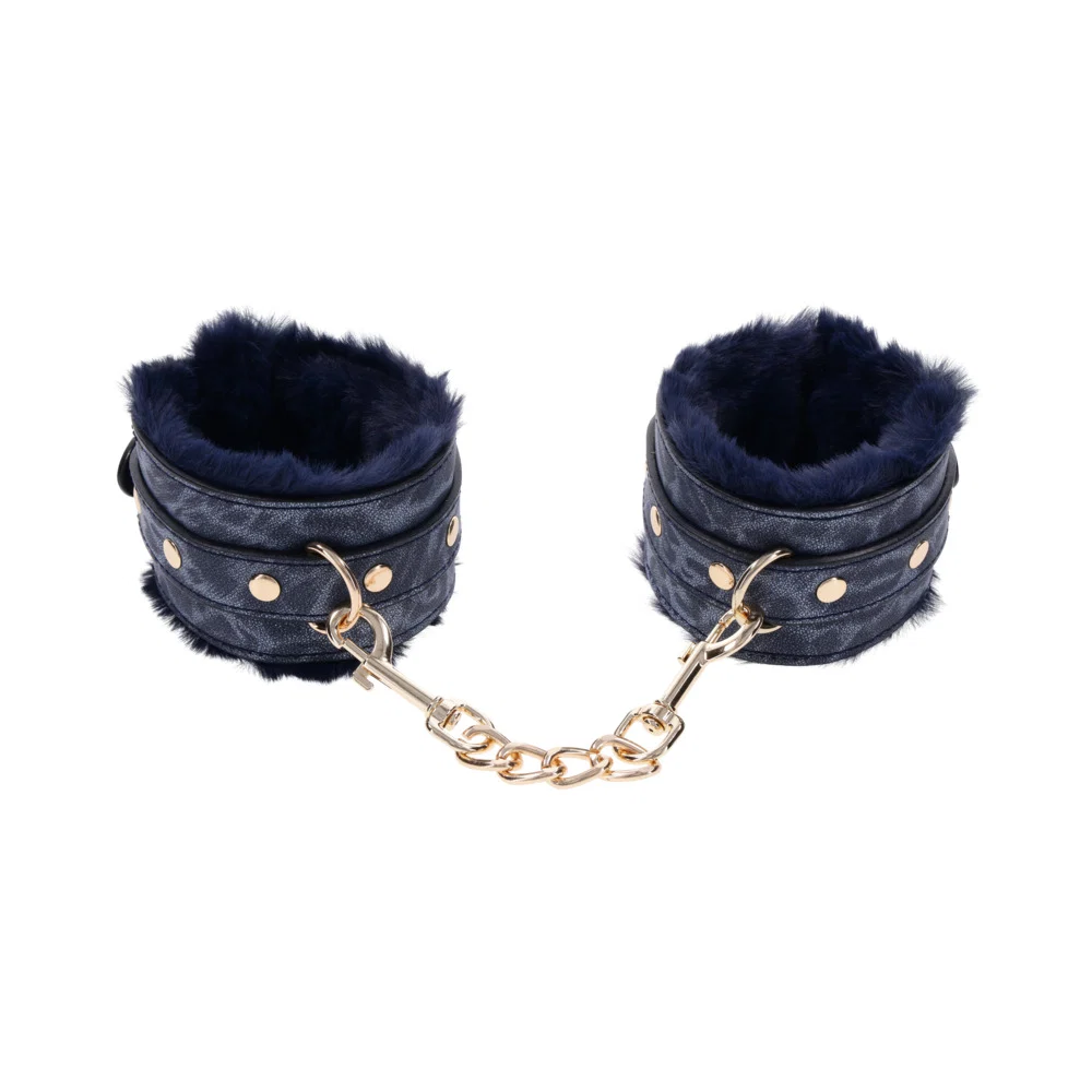 Sportsheets Sex & Mischief Cougar Fur Handcuffs - Image 5