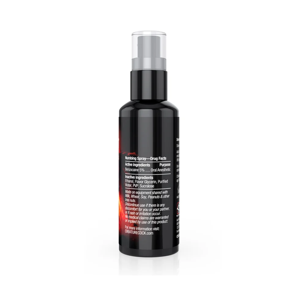 Creature Cocks Throat Numbing Spray Cinnamon 1 oz. - Image 3