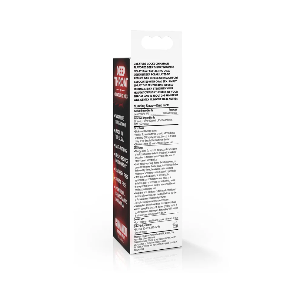 Creature Cocks Throat Numbing Spray Cinnamon 1 oz. - Image 6