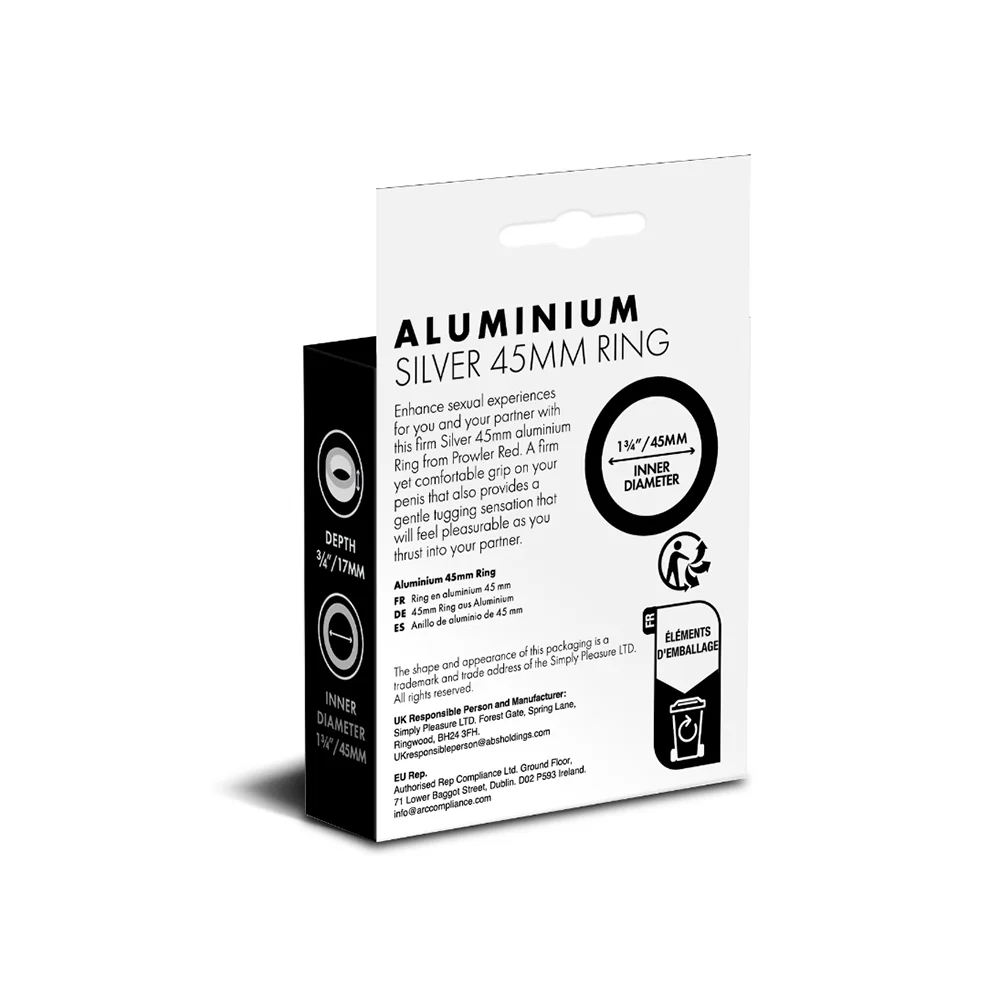 Prowler RED Aluminum Silver 45mm Ring - Image 3