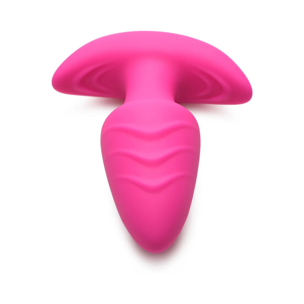 BANG! Rotating & Vibrating Silicone Butt Plug with Remote Pink - Image 4
