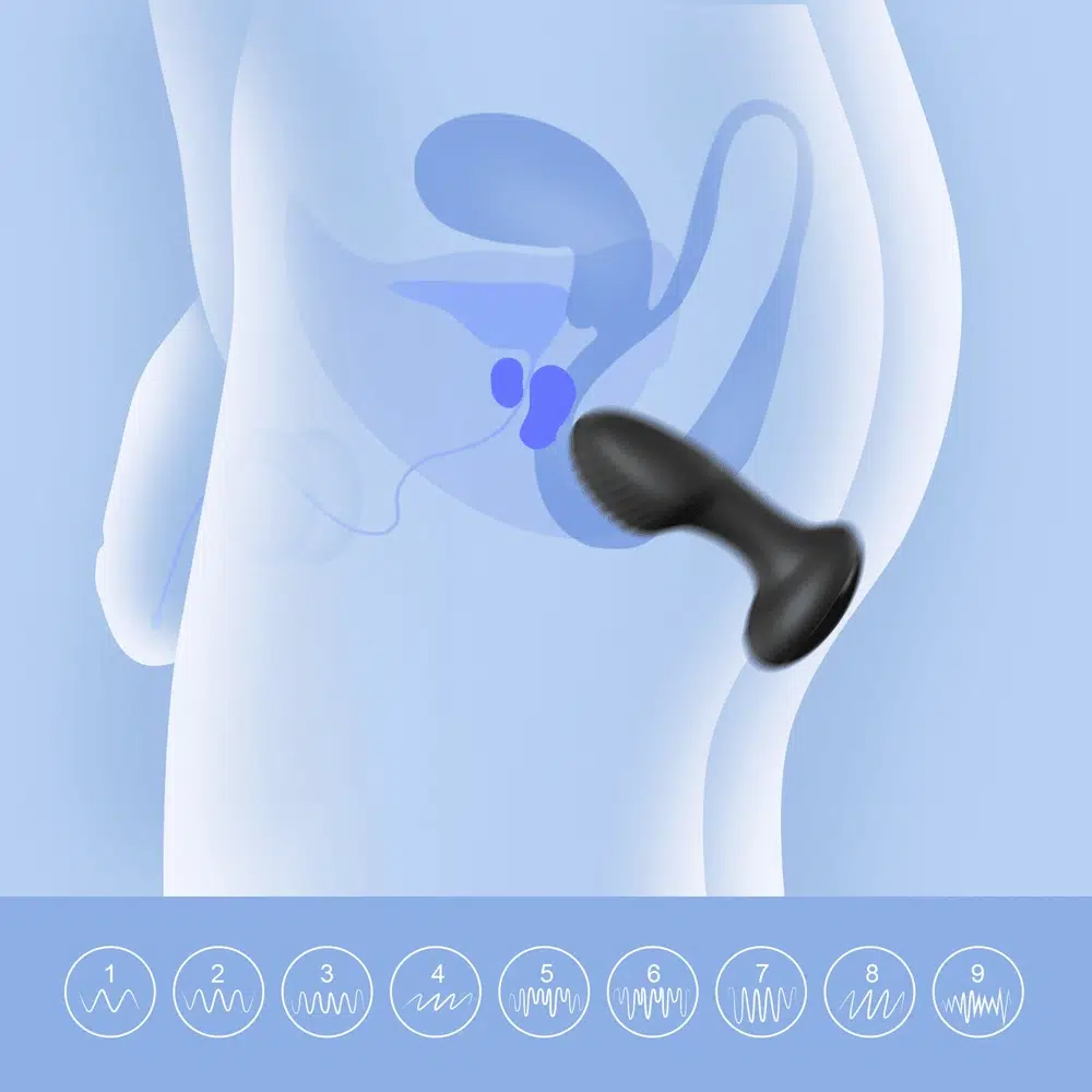 Honey Play Box Frenzy Pressure Sensing App-Controlled Rotating Butt Plug Blue - Image 8